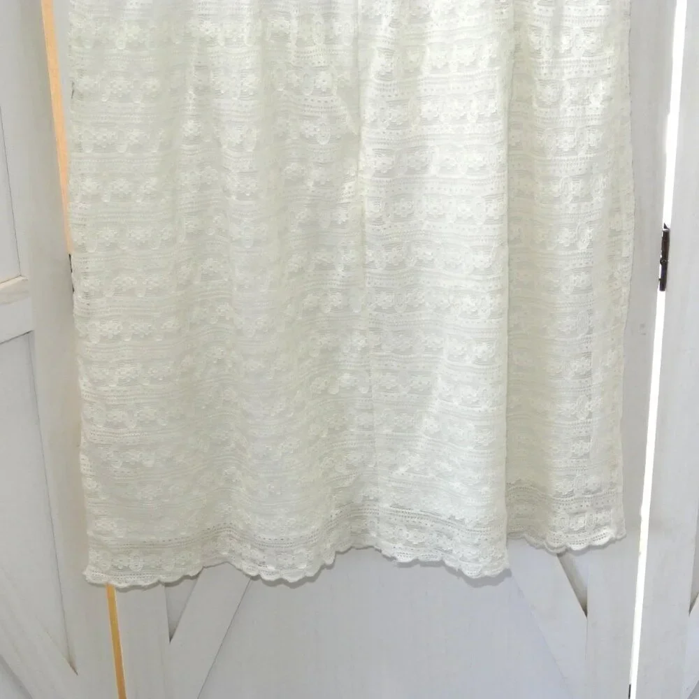 Free People White Lace Sheath Mini Dress